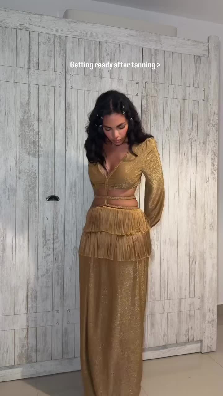 Golden Aura Fringe Set
