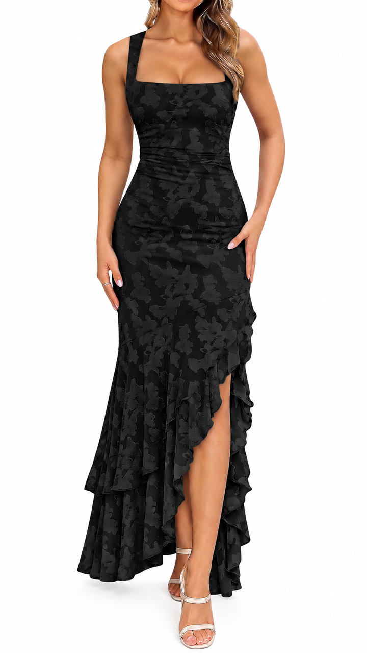 The Rosélia Ruffle Maxi Dress