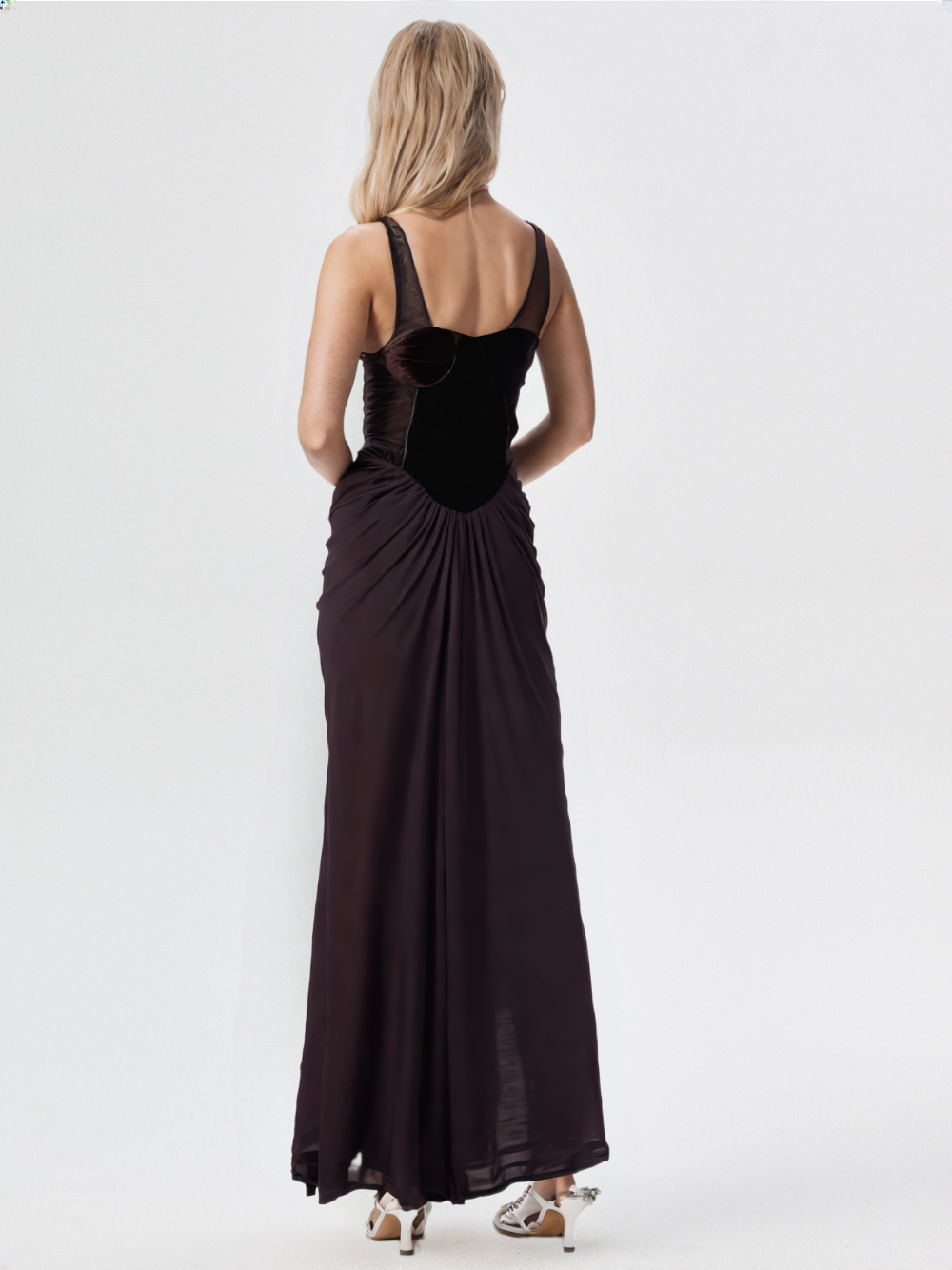 Lunara Mesh Patchwork Dress