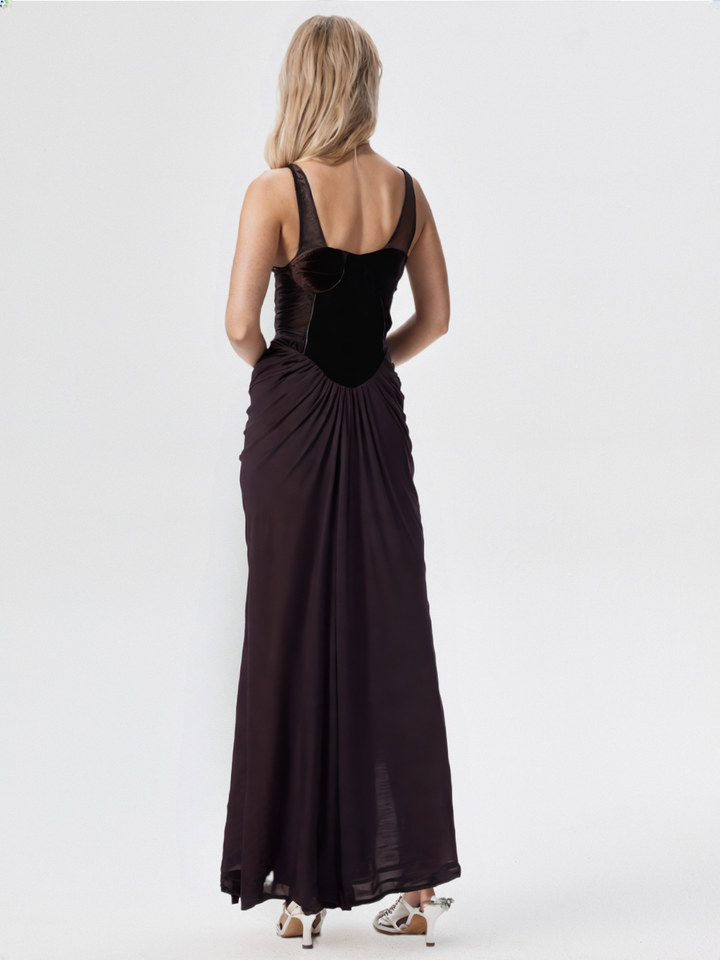 Lunara Mesh Patchwork Dress