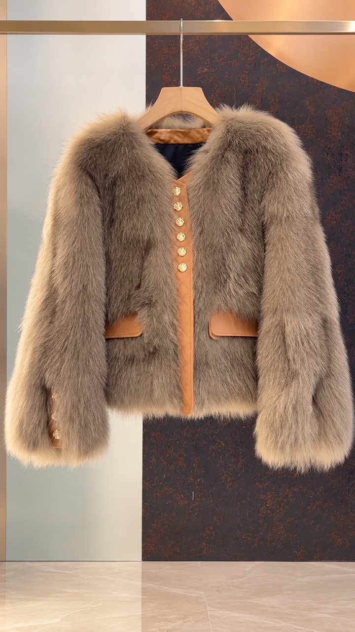 Luxe Faux Fur Button Jacket