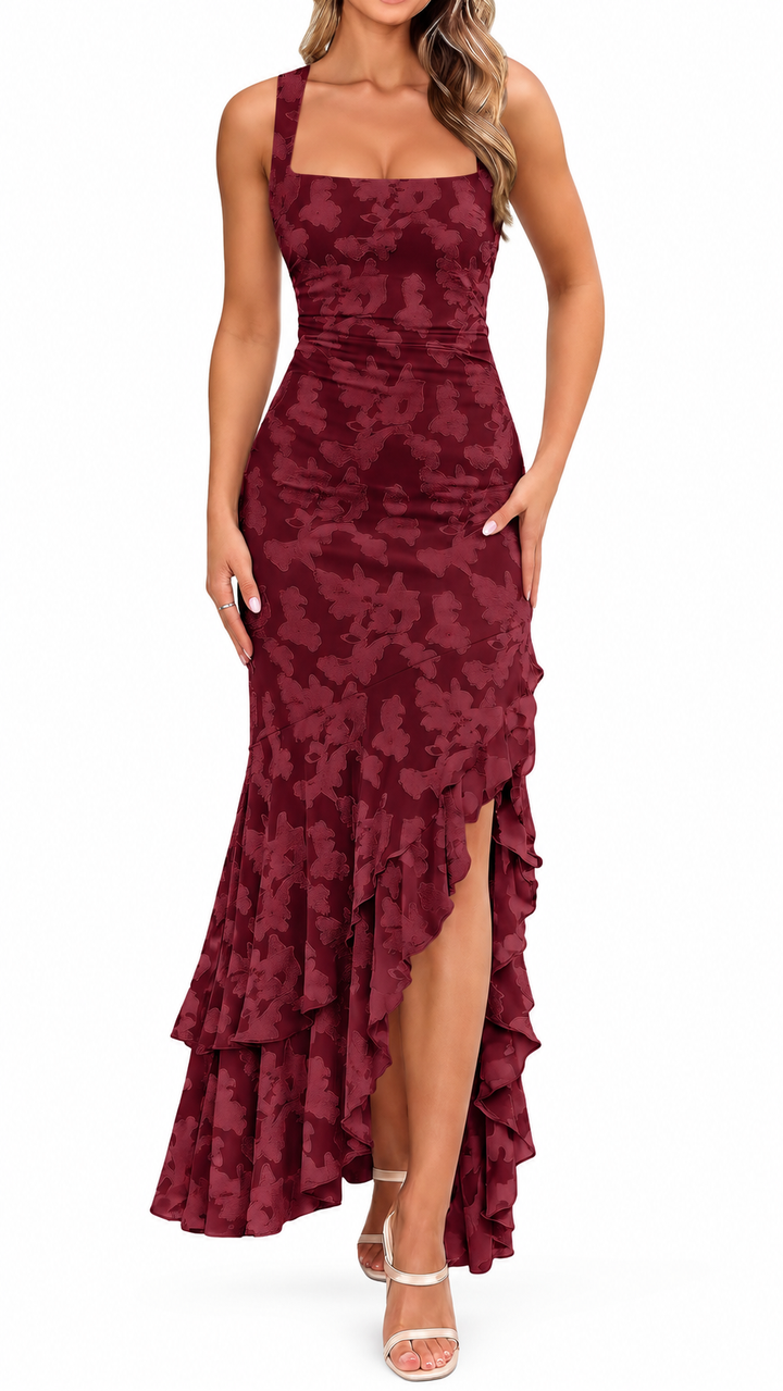 The Rosélia Ruffle Maxi Dress