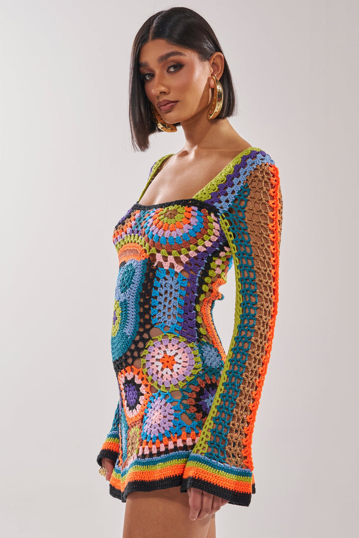 Solena Crochet Mini Dress