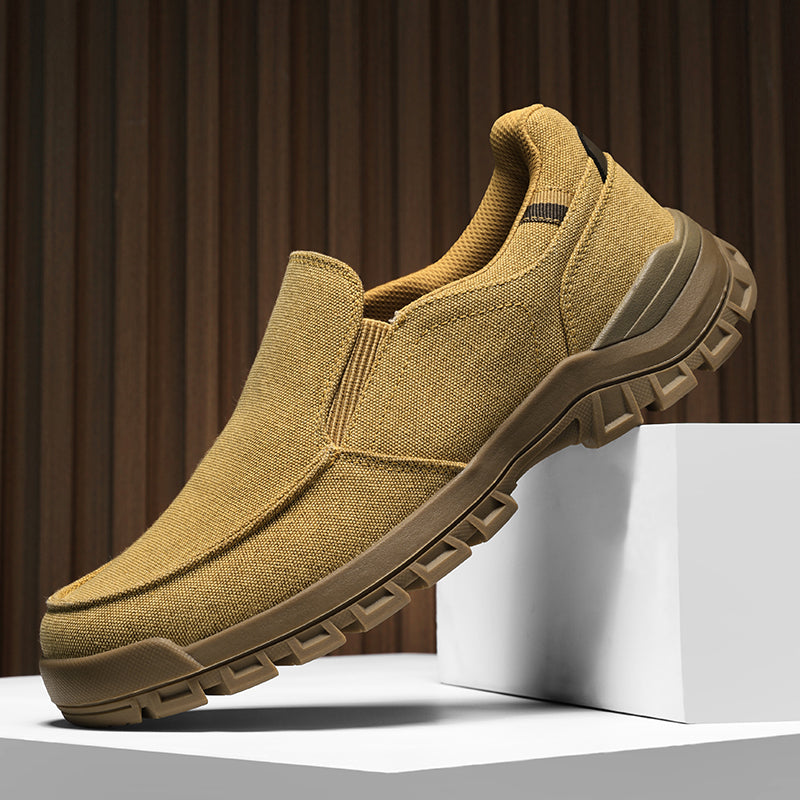 Men's Comfortable Non-Slip Pigskin Slip-On Casual Walking Shoes