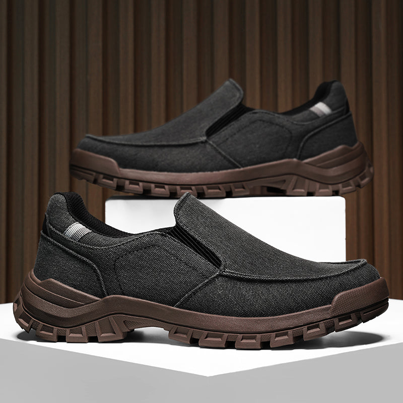 Men's Comfortable Non-Slip Pigskin Slip-On Casual Walking Shoes