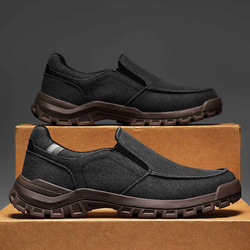 Men's Comfortable Non-Slip Pigskin Slip-On Casual Walking Shoes