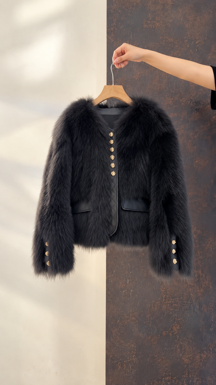 Luxe Faux Fur Button Jacket
