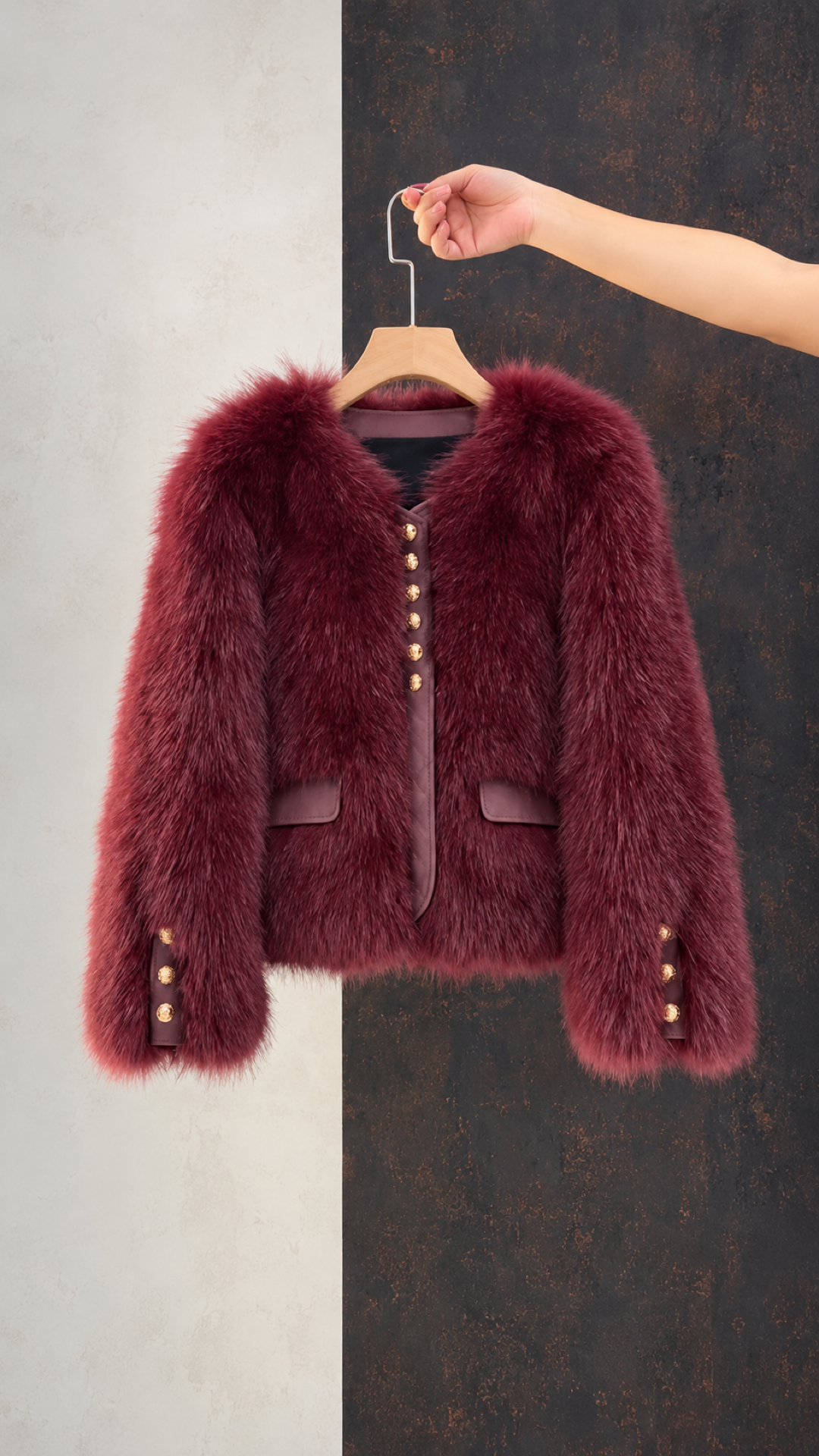 Luxe Faux Fur Button Jacket