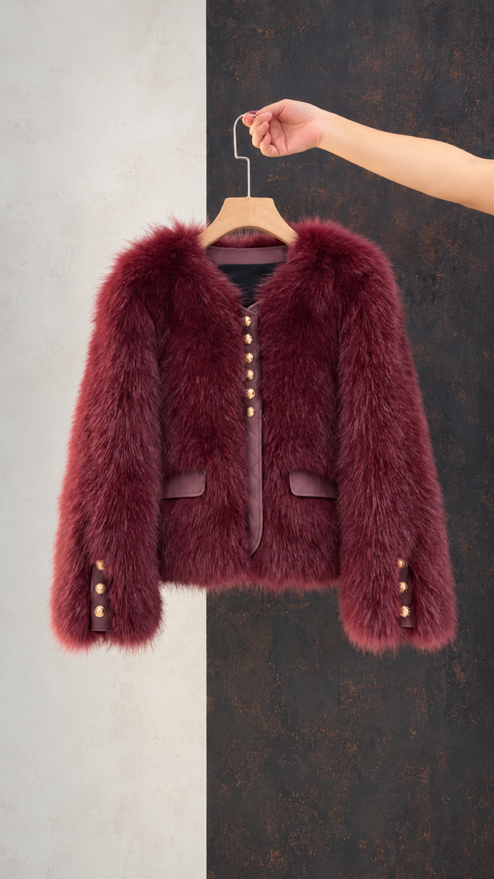 Luxe Faux Fur Button Jacket
