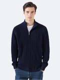 TAEBAEK Zipped Cable Sweater