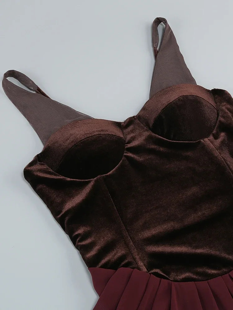 Lunara Mesh Patchwork Dress