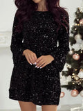 CLEMENTINE™ - Sparkling Long Sleeve Party Dress