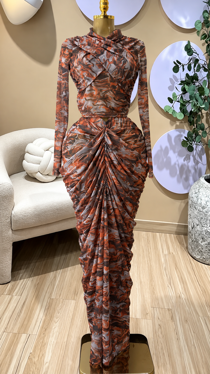 The Muse Draped Maxi Dress