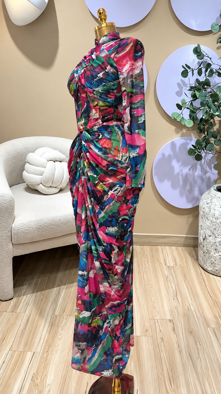 The Muse Draped Maxi Dress