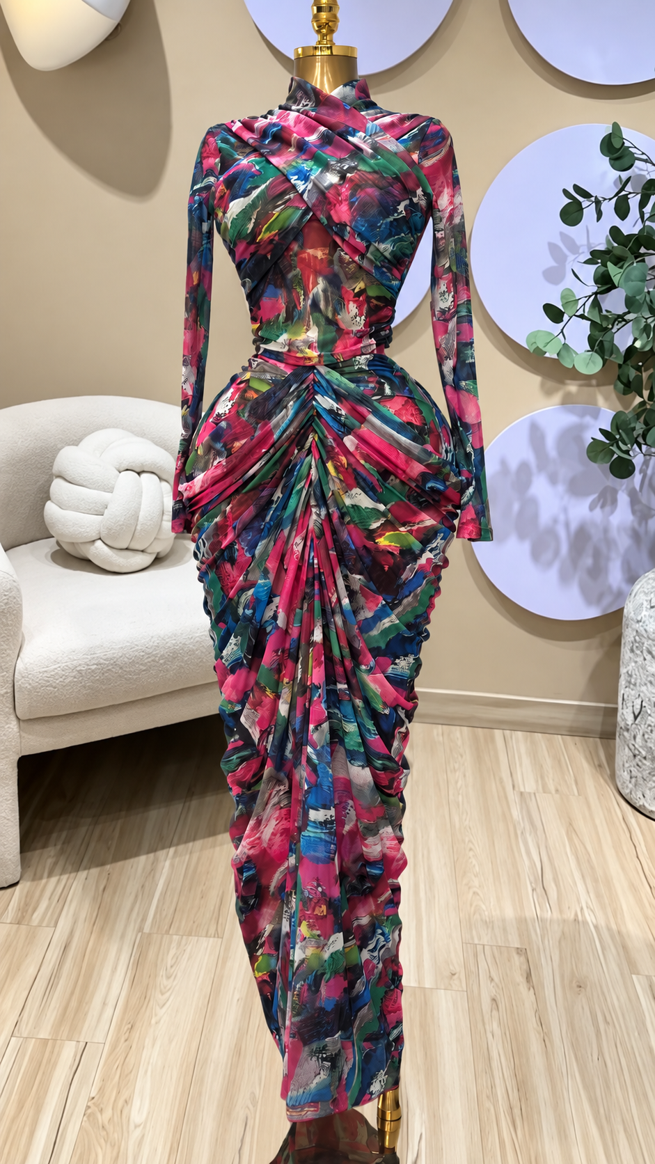 The Muse Draped Maxi Dress