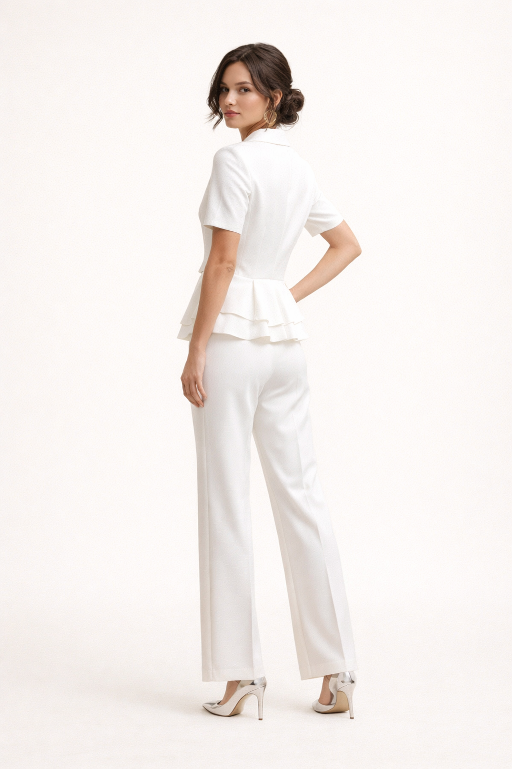 Kreszenz Women's Fitted Blazer and Elegant Trousers Set
