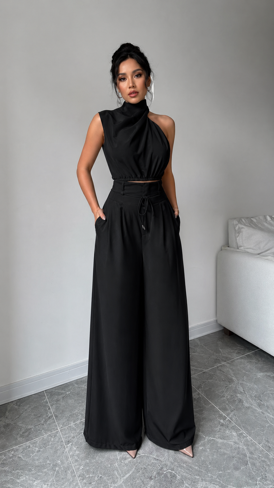 Celeste Drape Two-Piece Set