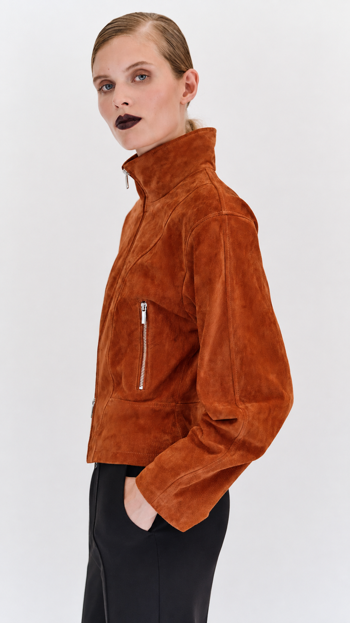 SIENNA SCULPT SUEDE JACKET