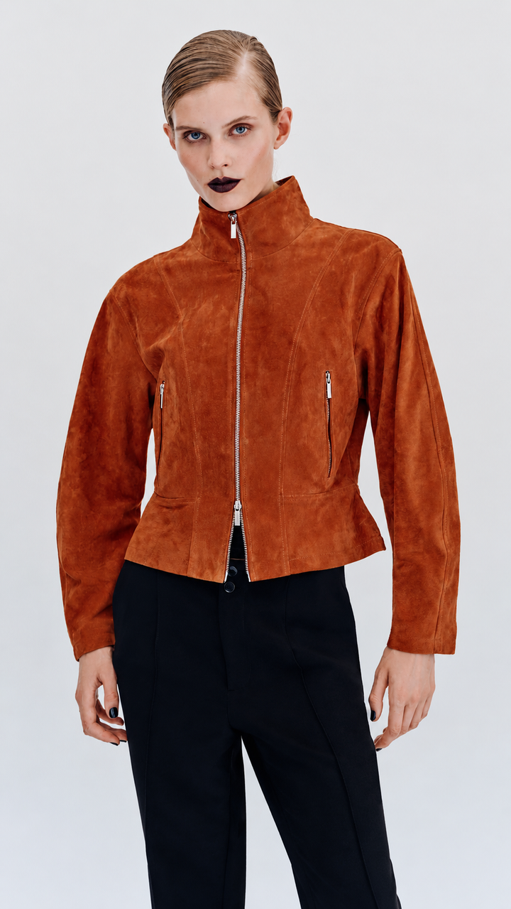 SIENNA SCULPT SUEDE JACKET