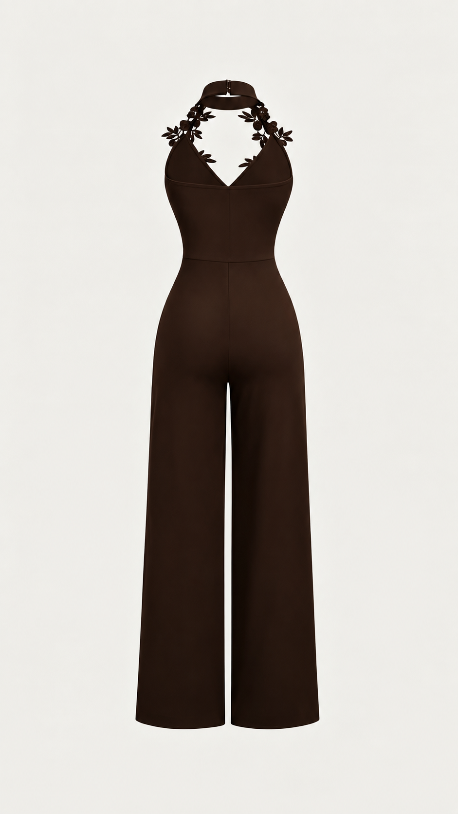 FLEURÉ™ Floral Halter Wide-Leg Jumpsuit