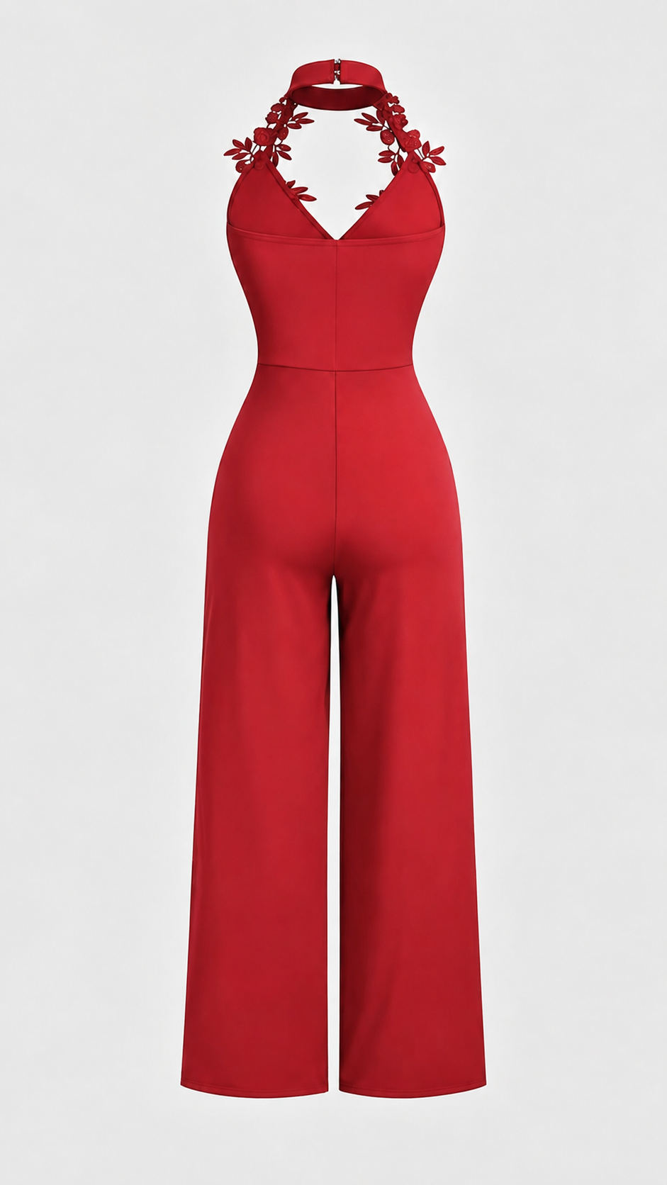 FLEURÉ™ Floral Halter Wide-Leg Jumpsuit