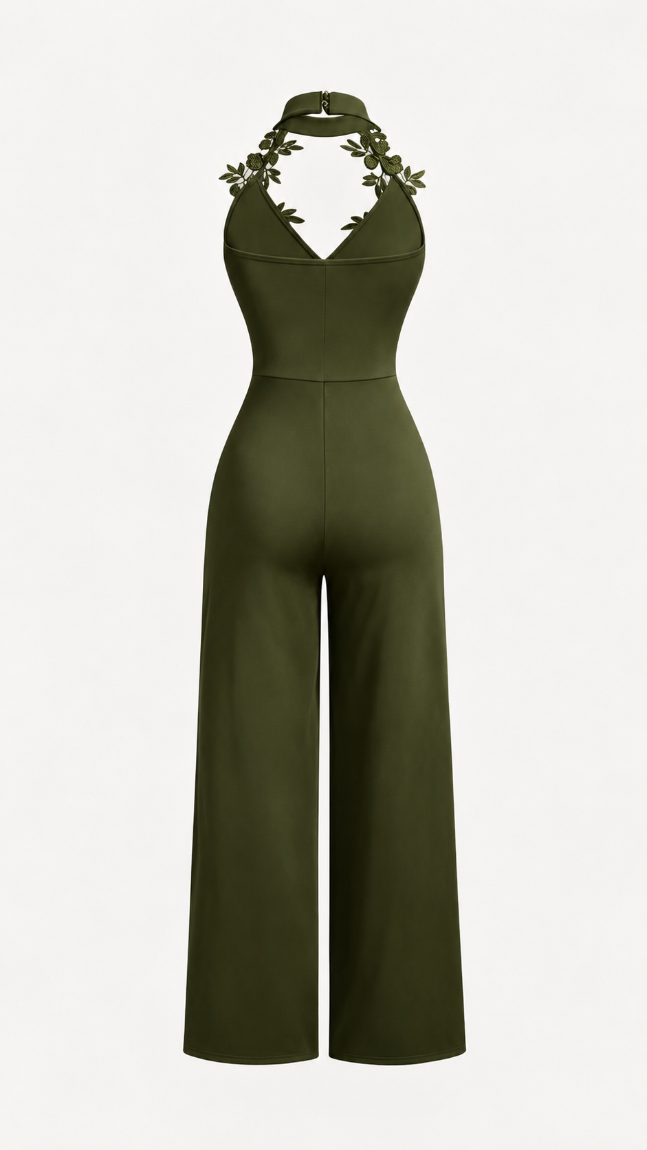FLEURÉ™ Floral Halter Wide-Leg Jumpsuit