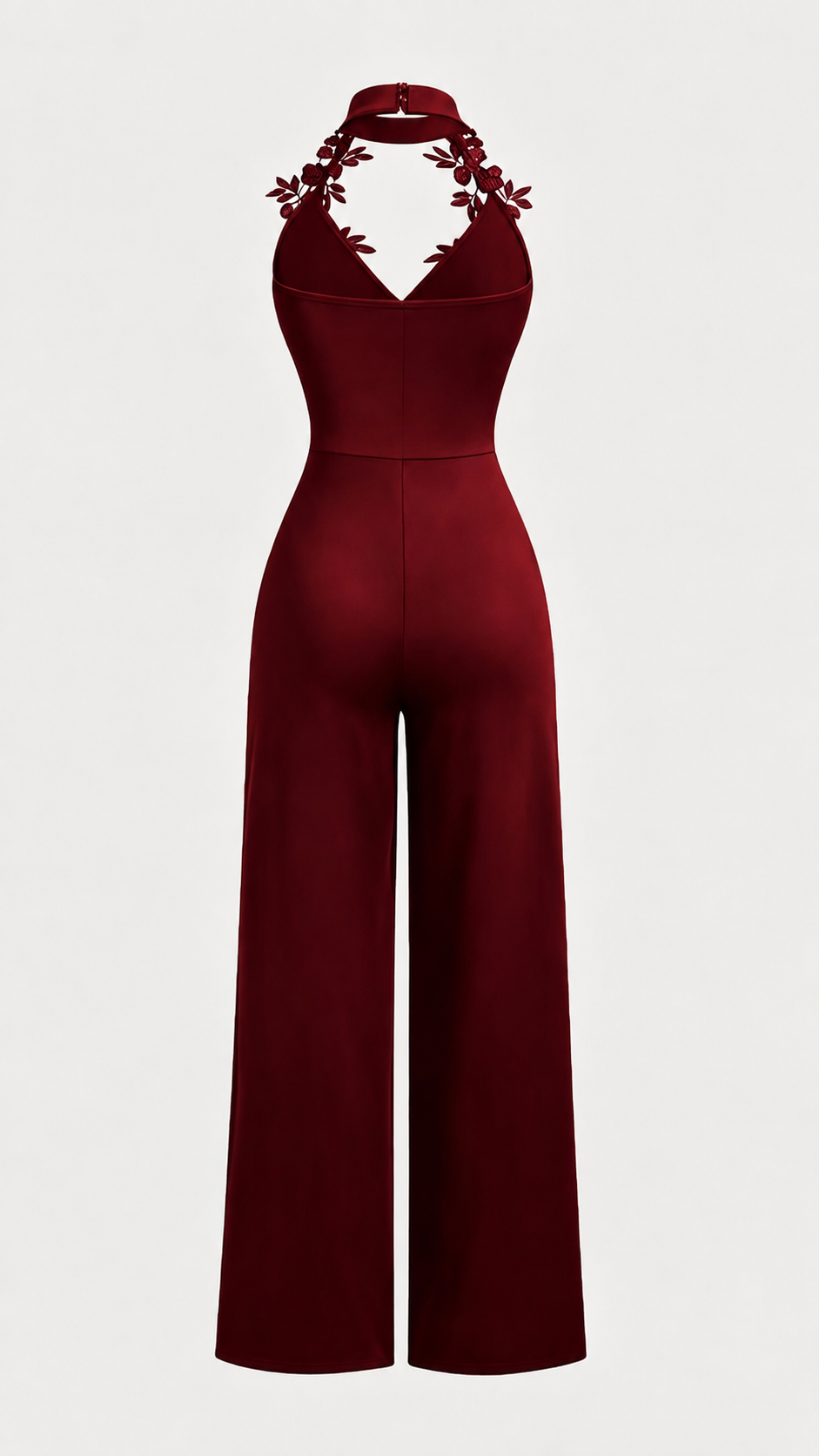 FLEURÉ™ Floral Halter Wide-Leg Jumpsuit