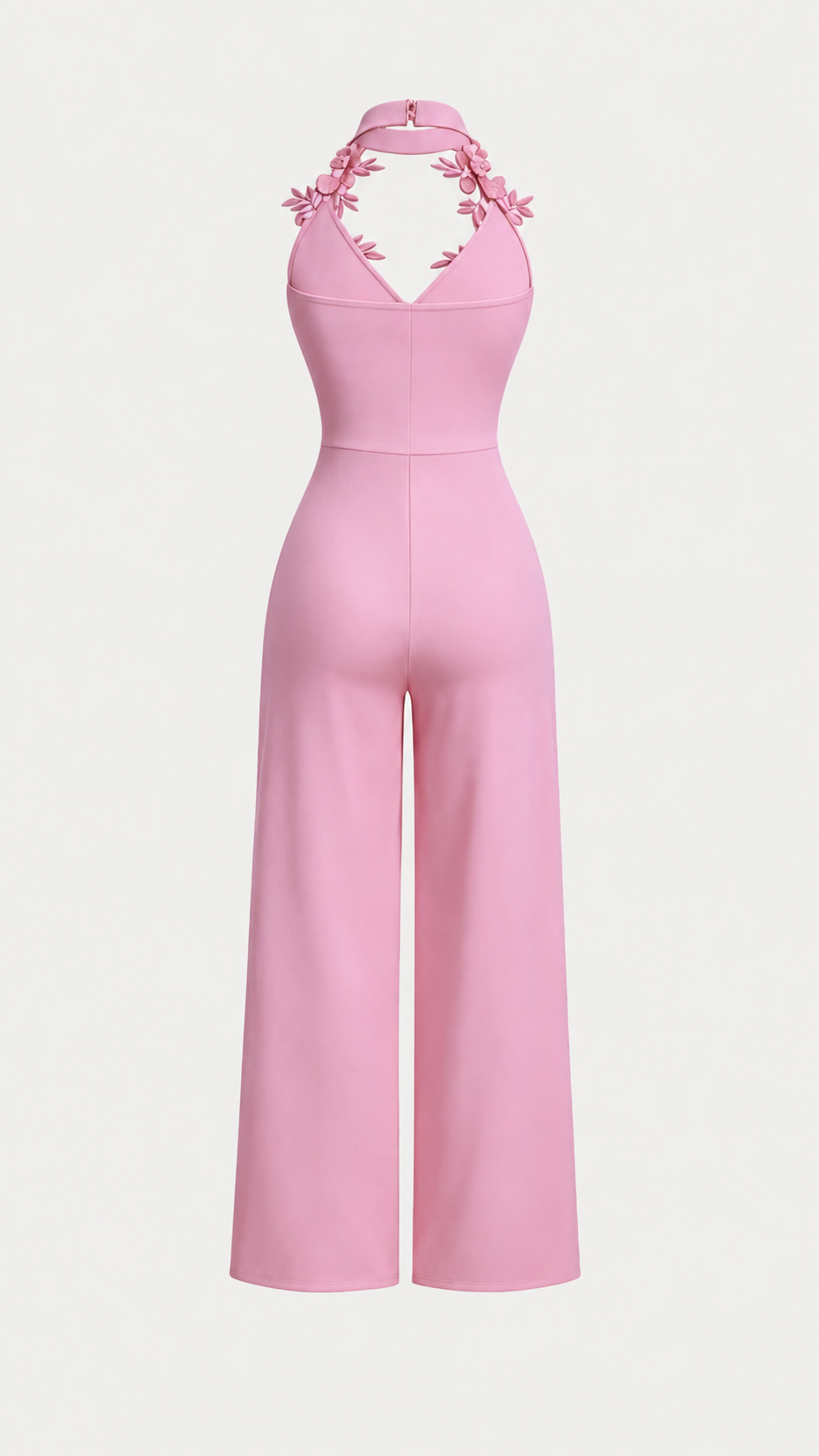 FLEURÉ™ Floral Halter Wide-Leg Jumpsuit