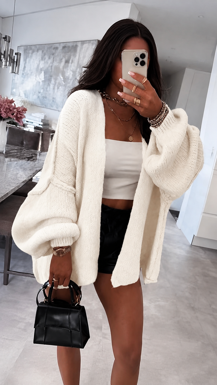 The Elara Cloud-Knit Cardigan