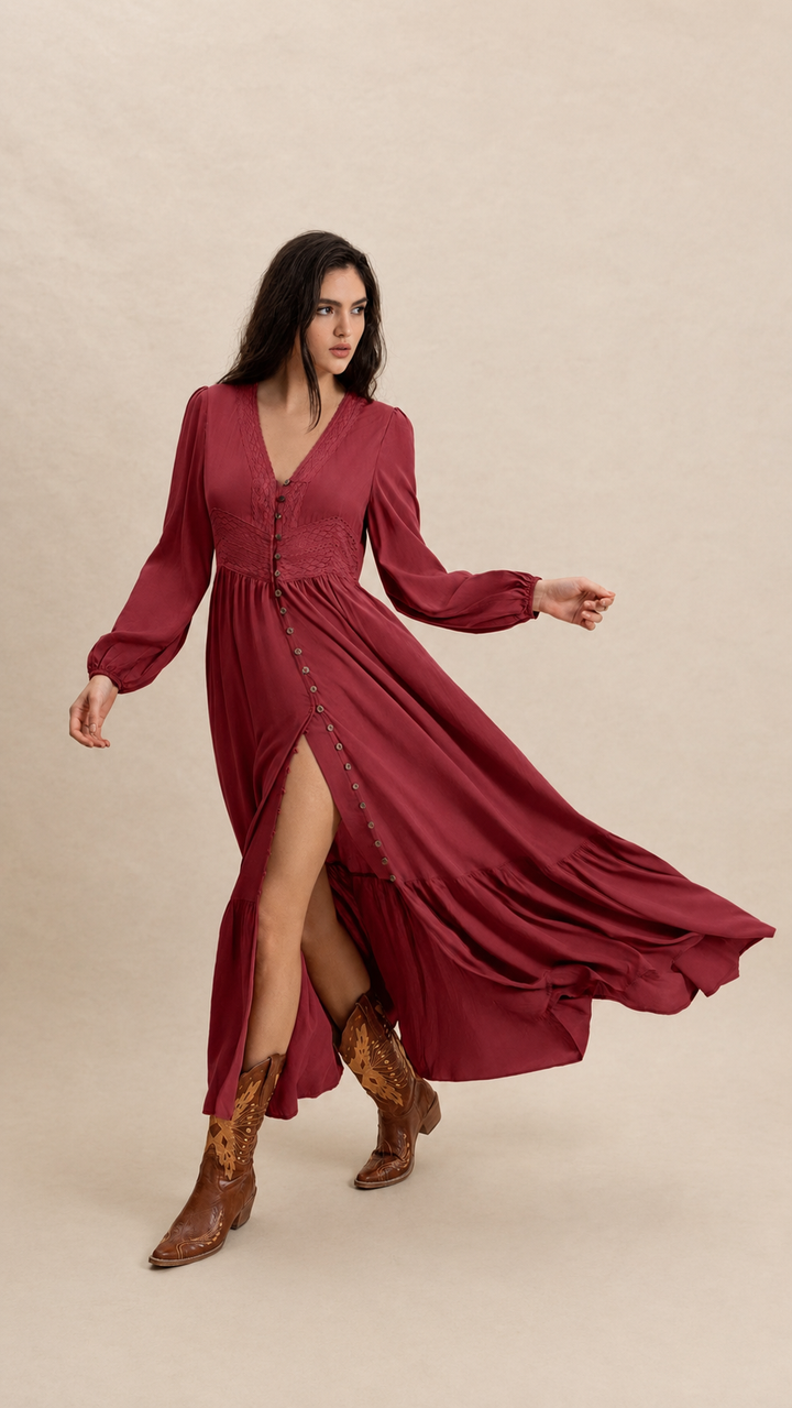 The Sierra Ember Maxi Dress