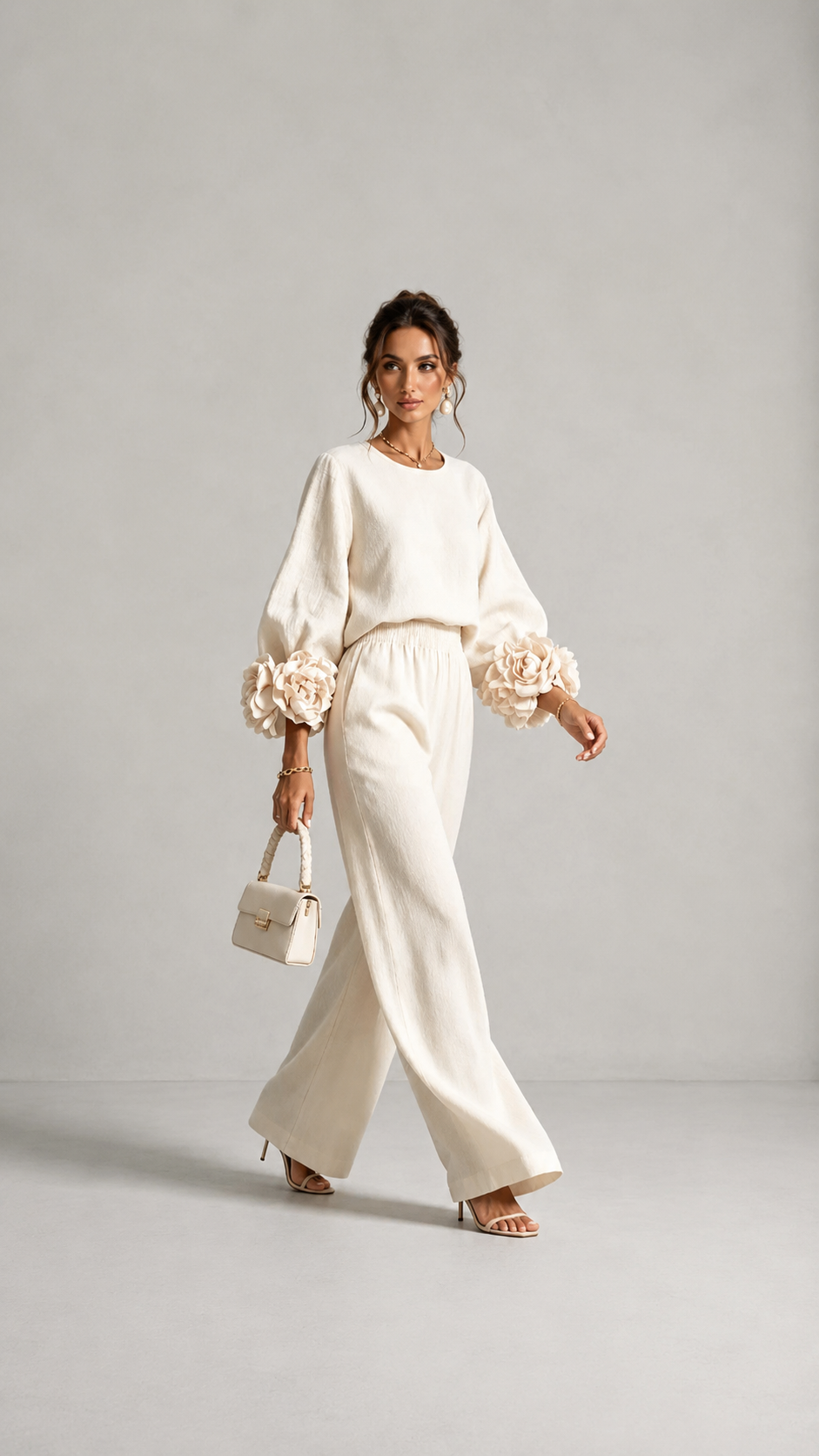 The Roselle Statement-Cuff Pant Set