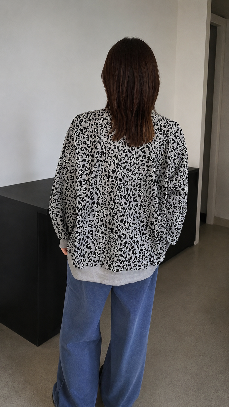 Leopard Oversized Quarter-Zip