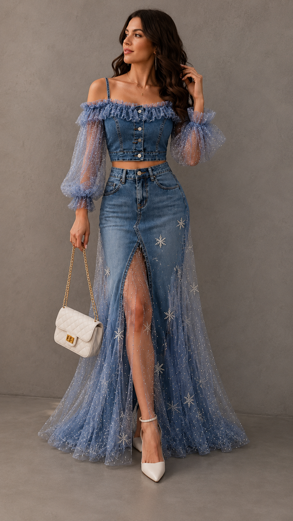 The Étoile Denim & Tulle Set