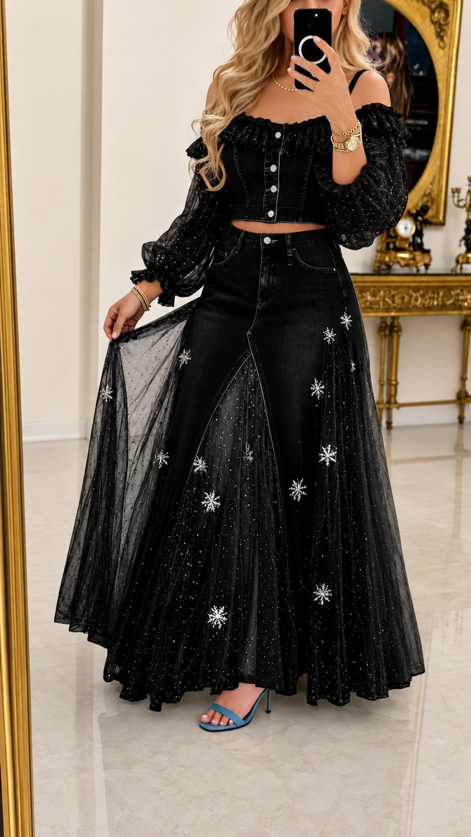 The Étoile Denim & Tulle Set