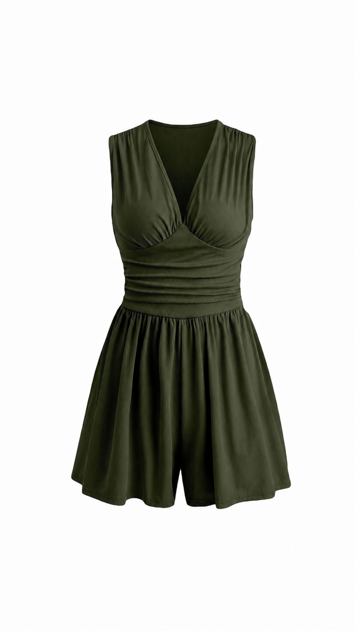 The Elodie Ribbed Romper