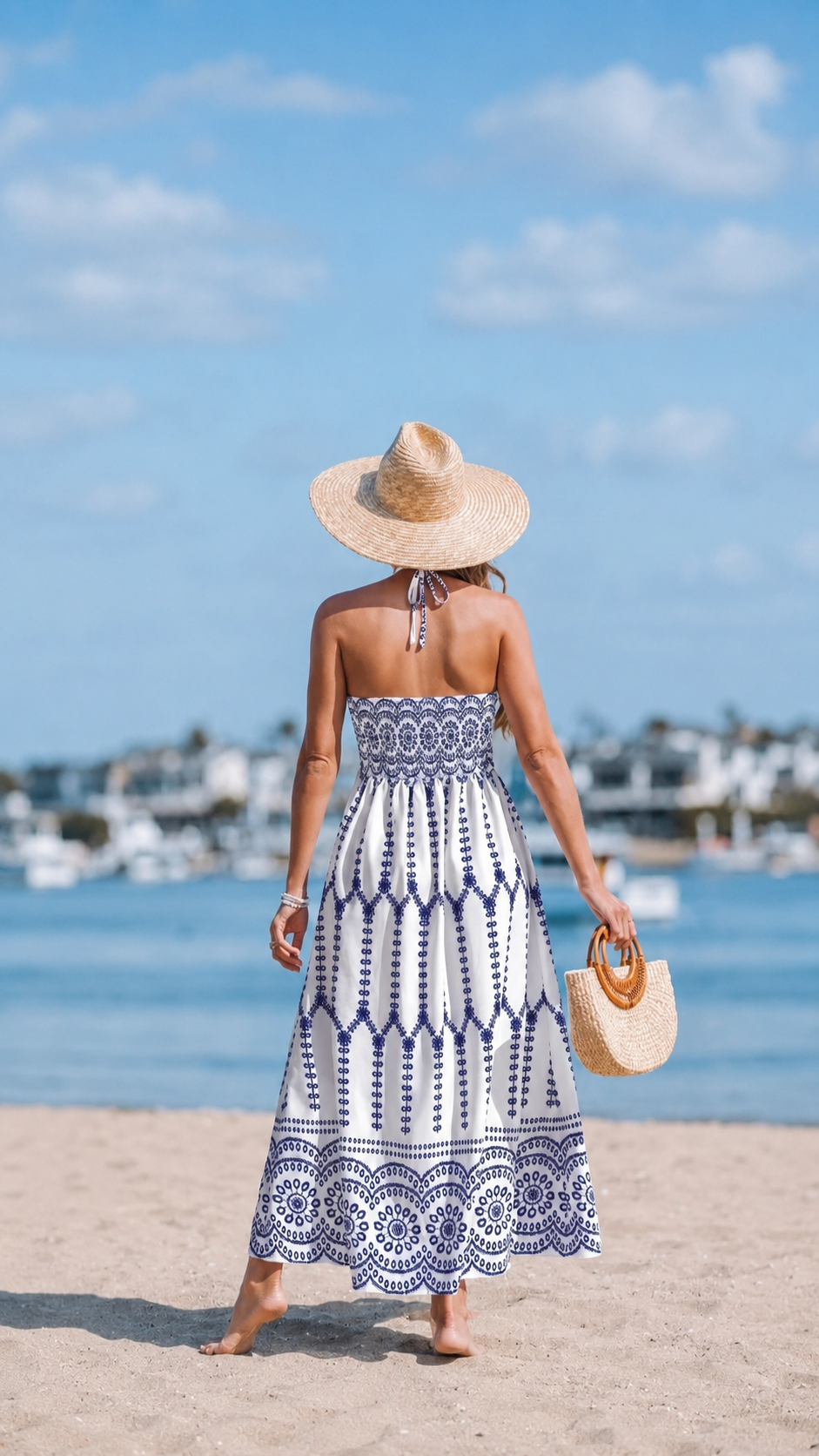 The Santorini Mosaic Midi Dress