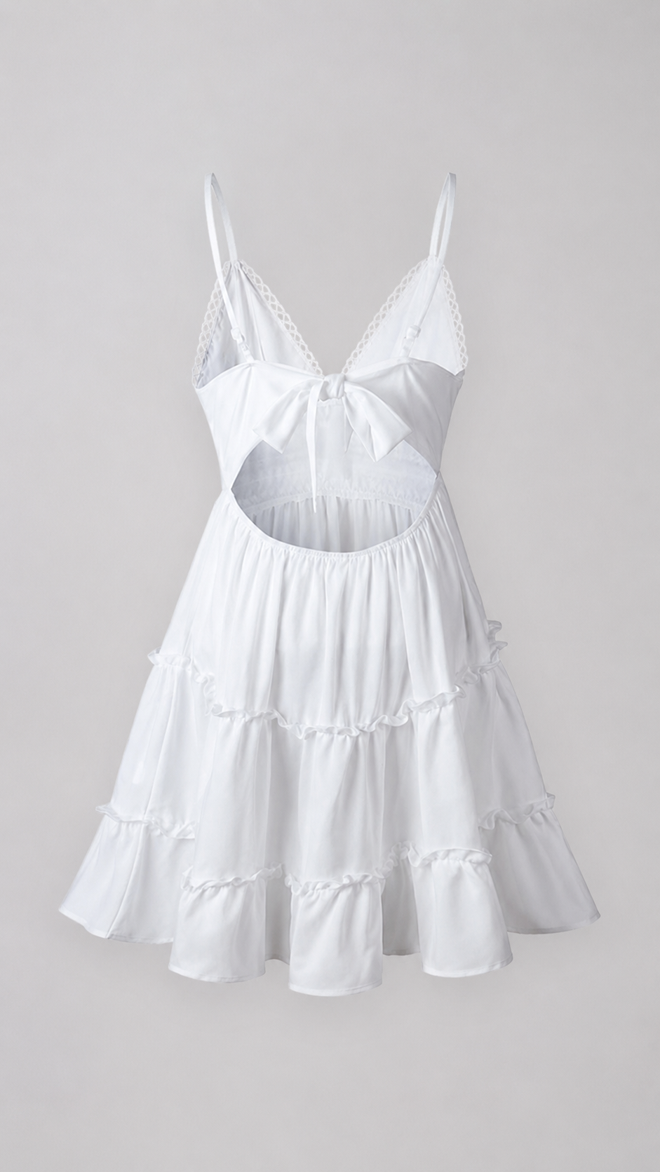 Solène Lace Ruffle Mini Dress
