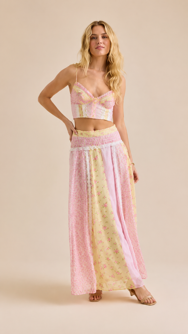 Rosélle Provence Patchwork Maxi Set