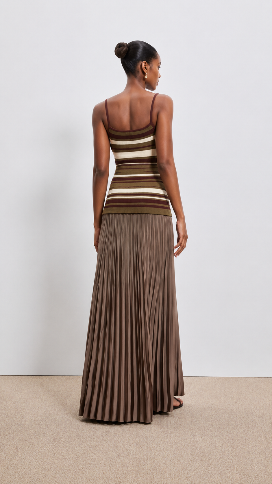 Terra Muse™ Stripe Knit Midi Dress