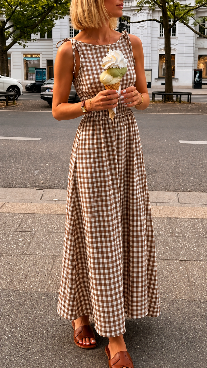 Gingham Maxi Dress
