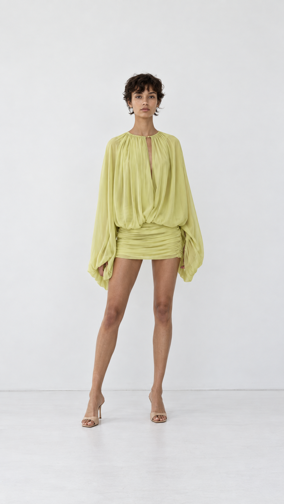 The Solenne Draped Mini Dress
