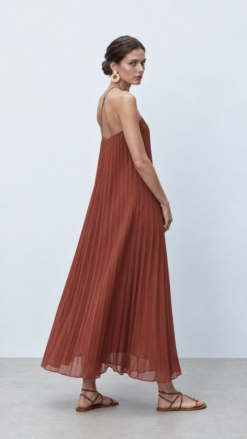 Solenne Pleated Maxi Dres