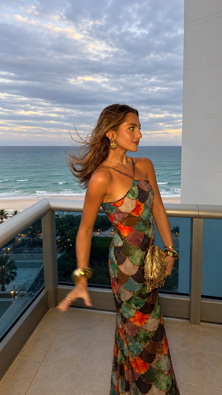 SIRENA NOIR — The Marea Mosaic Gown