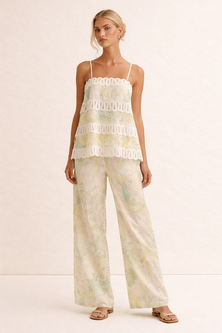 Mariela Women's Summer Lace Print Set