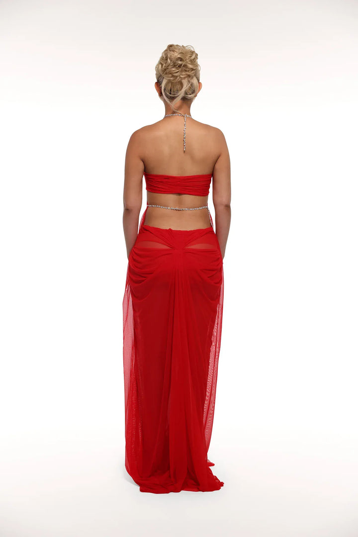 Sheer Mesh Maxi Dress
