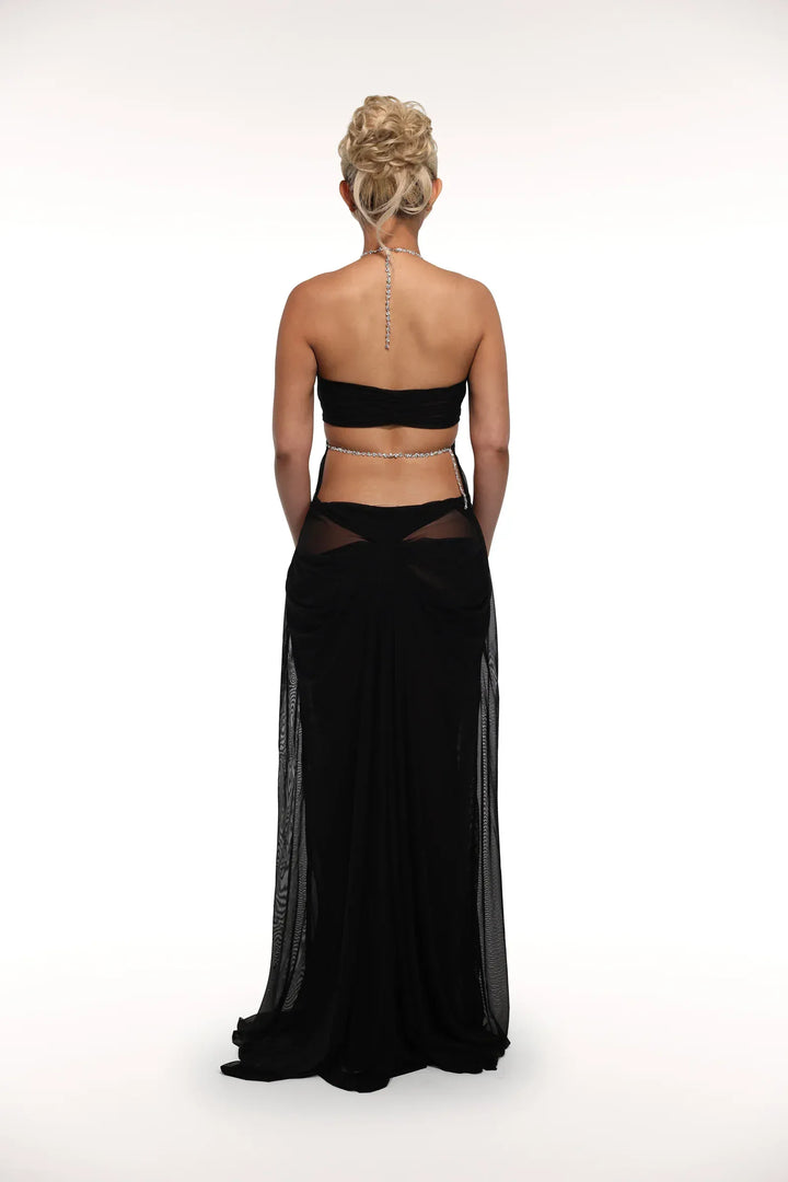 Sheer Mesh Maxi Dress