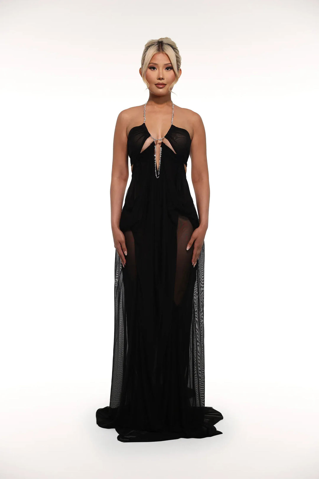 Sheer Mesh Maxi Dress