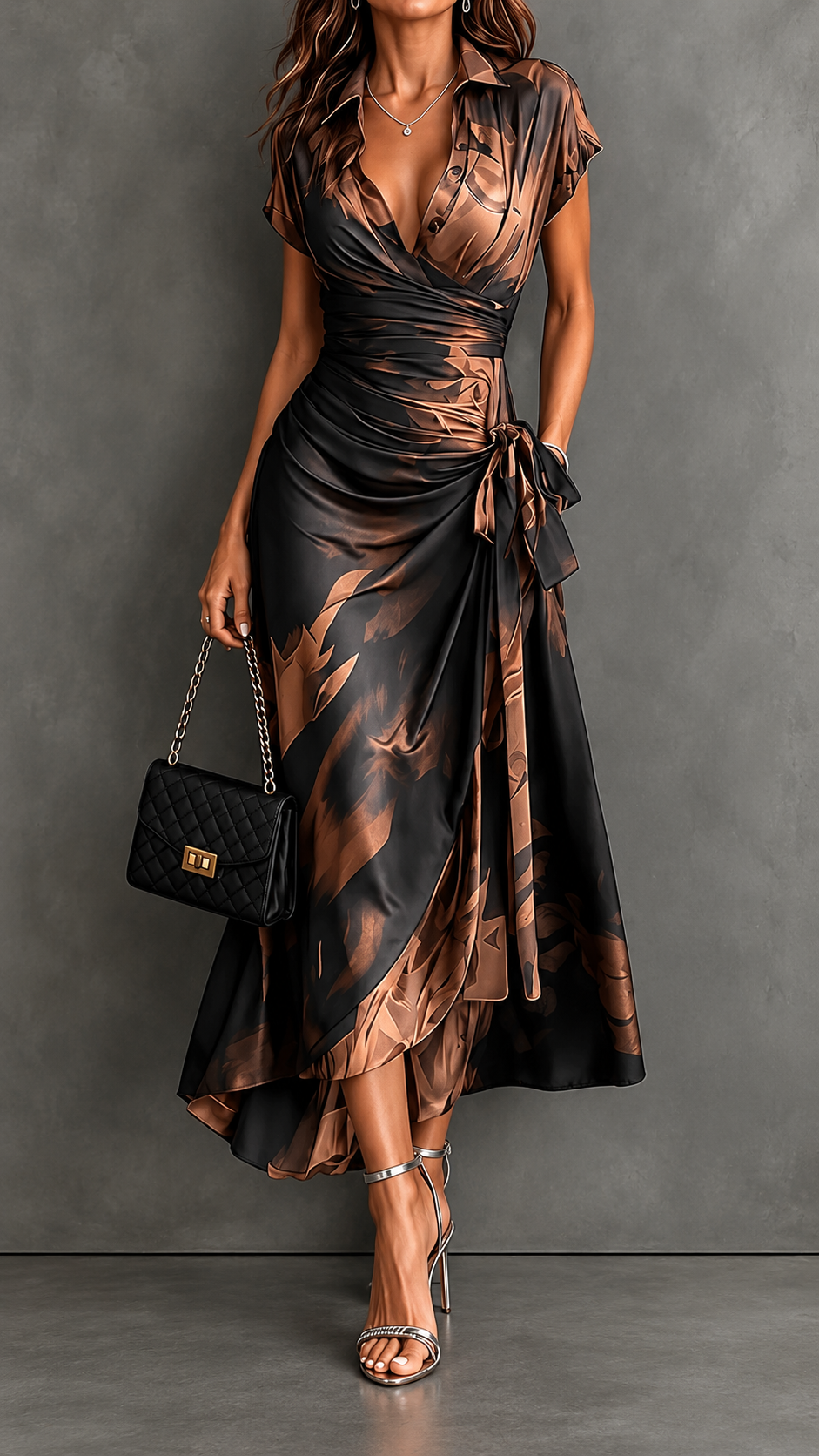 The Élan Wrap Midi Dress