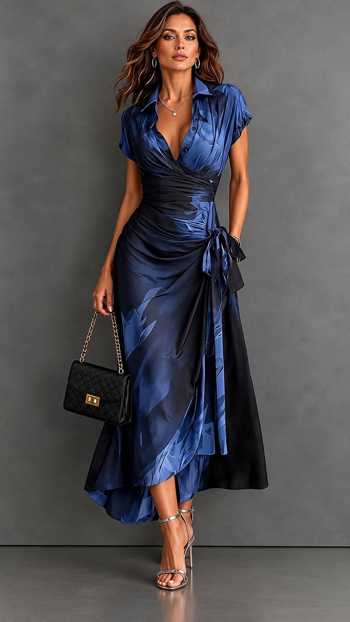 The Élan Wrap Midi Dress