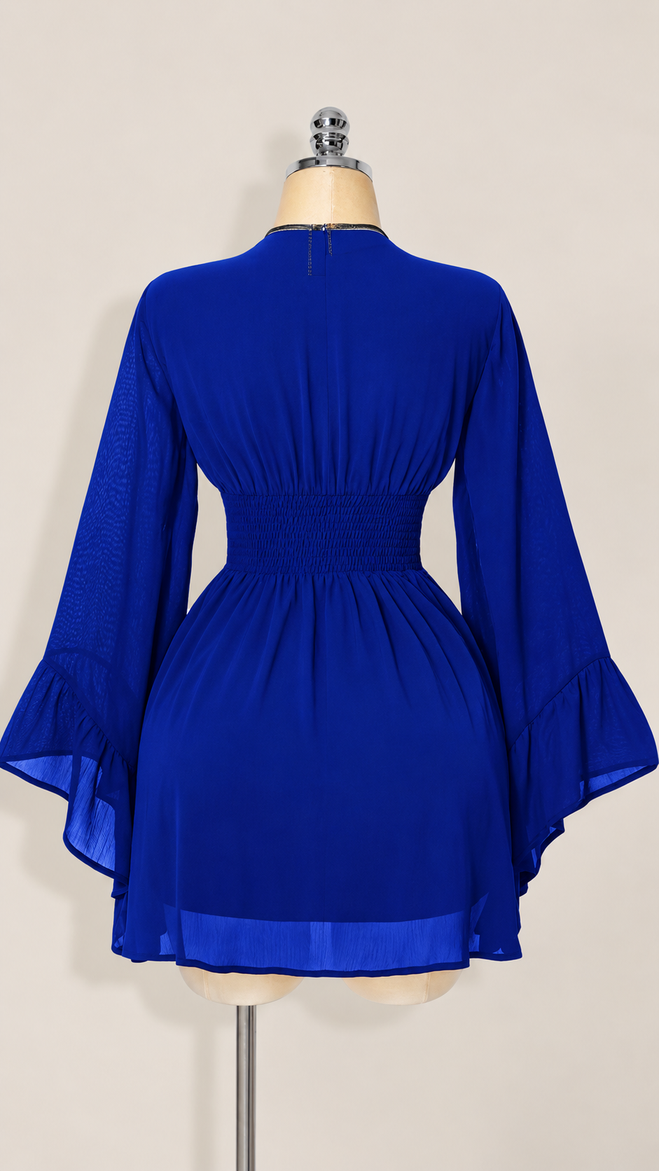 Amara Ruffle-Sleeve Mini Dress